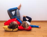 Parent and child talking Parent and child talking
