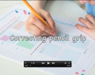 Correcting pencil grip handwriting advice video