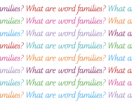 What are word families?