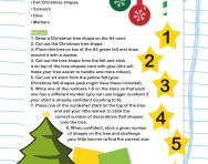 Christmas tree craft activity: count 1-6