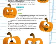Halloween pumpkin: 2D shapes
