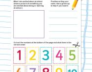 Starting school practice: handwriting and numbers