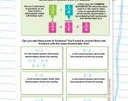 Adding fractions with different denominators worksheet