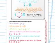 Compare and order fractions worksheet