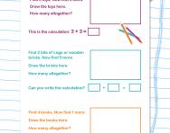 Drawing calculations: addition worksheet