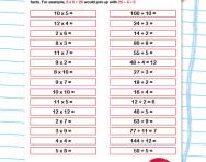 Matching multiplication and division facts worksheet