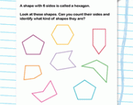 2D shapes: Pentagons and hexagons