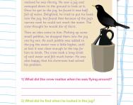 Reading comprehension: THE CROW AND THE JUG