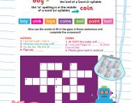 Spelling patterns: oi or oy? worksheet