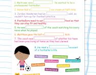 Spelling patterns: words ending -cious / -tious football worksheet