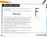 Spelling the word 'February' worksheet