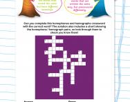 Verbal reasoning: Homophones and homographs crossword