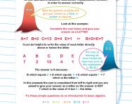 Verbal reasoning worksheet: Sums using letters as numbers