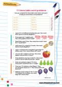 11 times table word problems worksheet 11 times table word problems worksheet