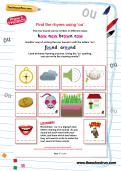 Find the rhyme using ‘ou’ worksheet Find the rhyme using ‘ou’ worksheet
