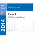 Key Stage 2 - 2014 LEVEL 6 Maths SATs Papers Key Stage 2 - 2014 LEVEL 6 Maths SATs Papers