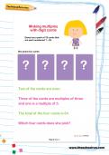 Making multiples with digit cards worksheet Making multiples with digit cards worksheet