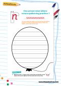One armed robot letters cursive patterning practice worksheets One armed robot letters cursive patterning practice worksheets