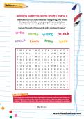 Wordssearch with silent letters w and k Wordssearch with silent letters w and k