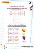 Split words: colours Split words: colours