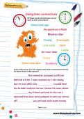 worksheets activities and worksheet English ks2 connectives Year  3 time  TheSchoolRun