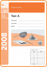 Key Stage 2 - 2008 Science SATs Papers Key Stage 2 - 2008 Science SATs Papers