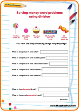 Solving money word problems using addition worksheet Solving money word problems using addition worksheet