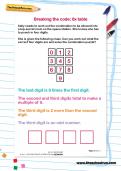 Breaking the code 6 times table puzzle worksheet