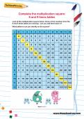 Complete the multiplication square: 6 and 9 times tables