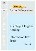 KS1 English SATs practice paper set A