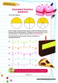 Equivalent fractions explained worksheet