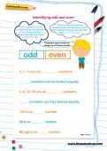 Identifying odd and even worksheet