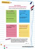 Non-fiction: text structure and organisation worksheet
