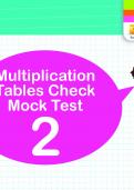 Multiplication Tables Practice Check 2