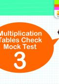 Multiplication Tables Practice Check 3