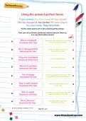 Using the present perfect tense worksheet