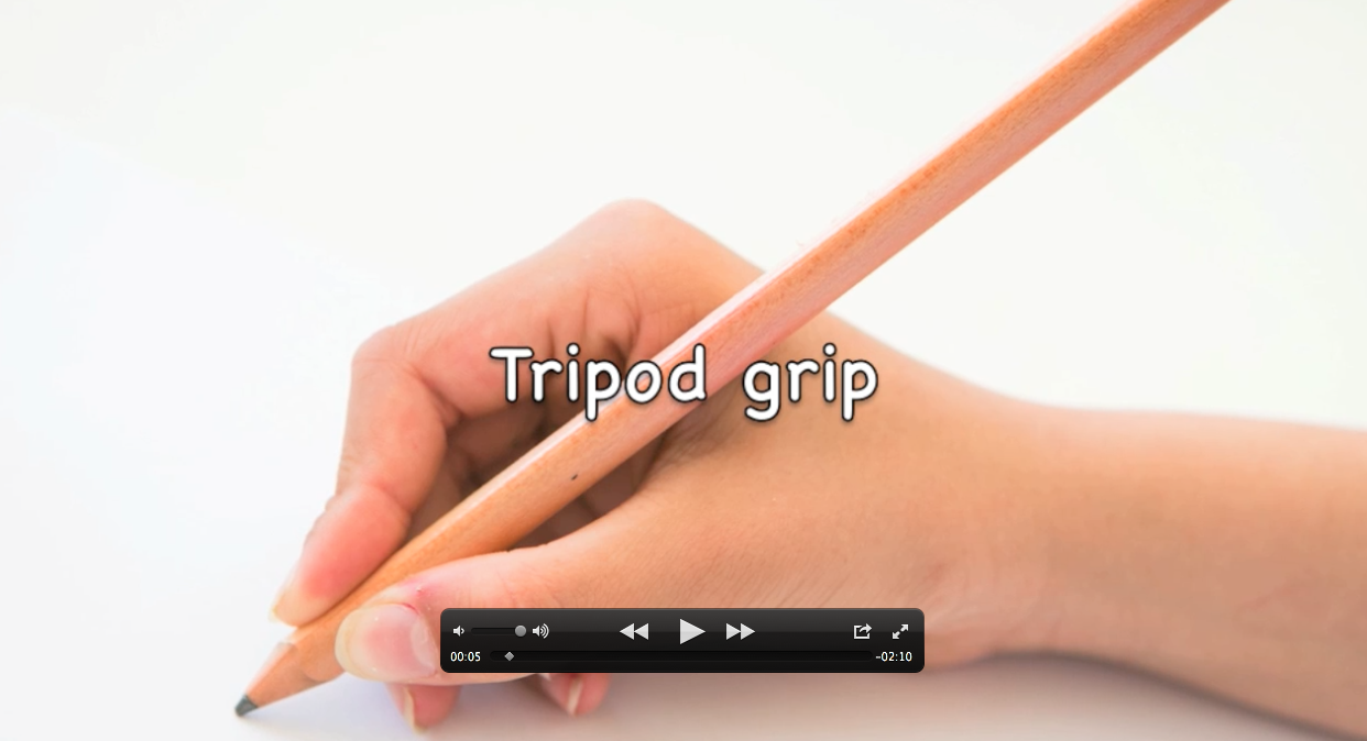 Tripod grip pen store