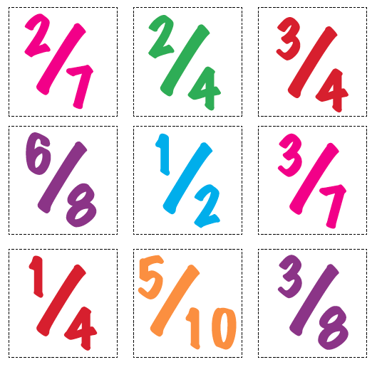 Equivalent Fraction Chart Up To 12