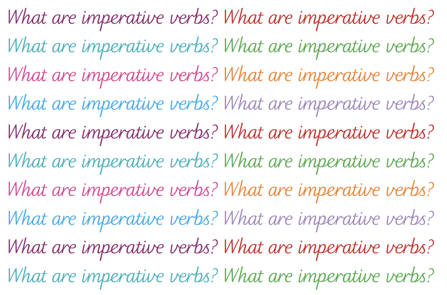 Imperative Verbs Worksheets Middle School