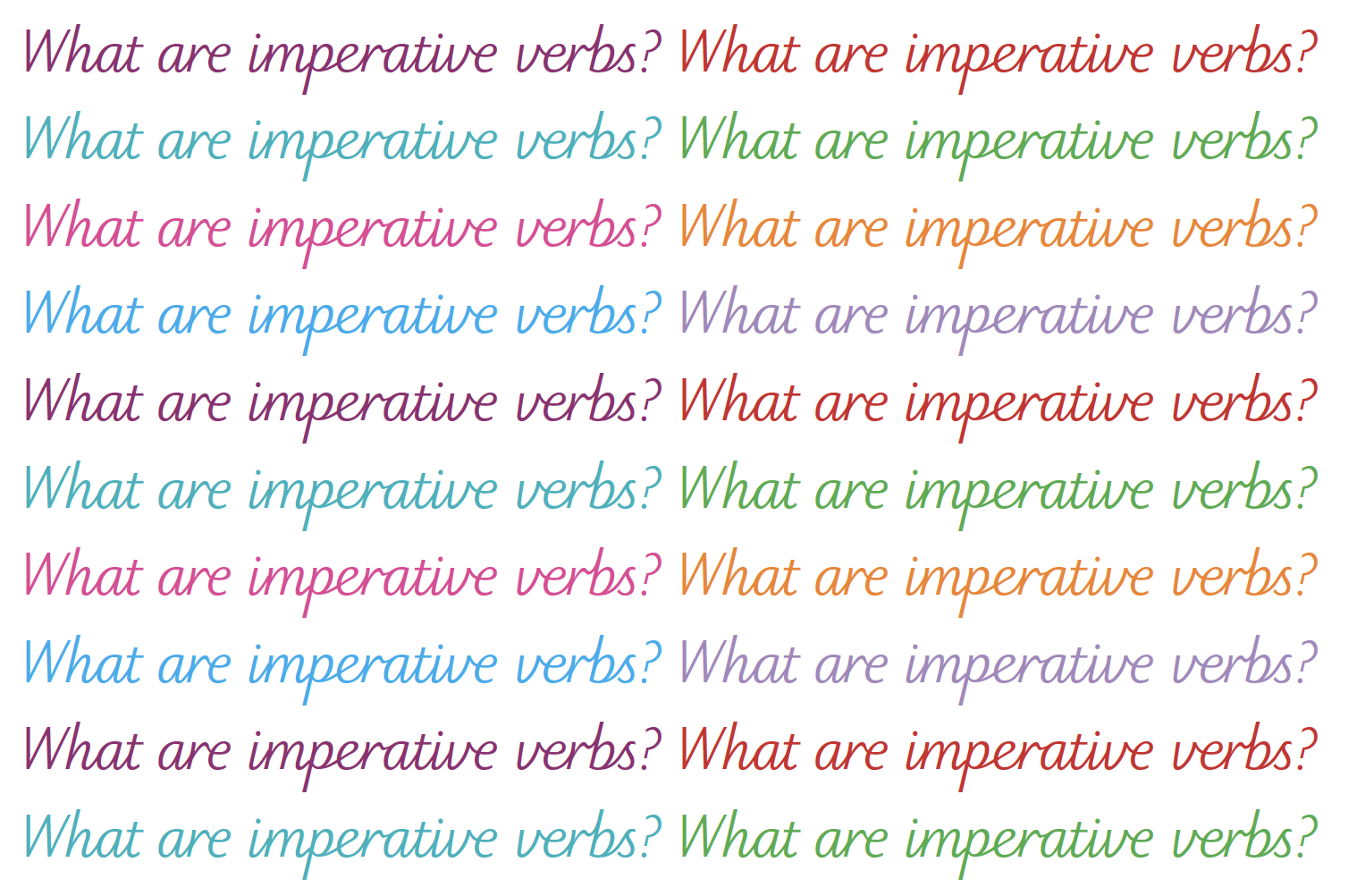 Greek Tenses Chart