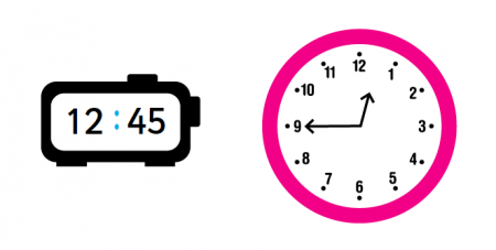Interactive teaching clock digital,analogue,telling time 
