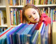 Child in library Child in library