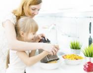 Child learning to cook Child learning to cook