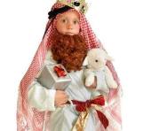 Child wearing a handmade nativity costume Child wearing a handmade nativity costume