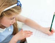 Child writing Child writing