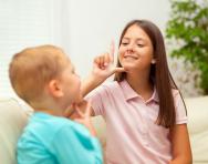 Children learning sign language Children learning sign language