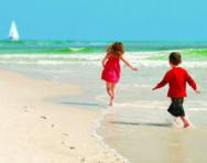 Children playing on the beach Children playing on the beach