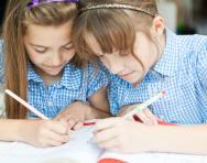 Girls writing Girls writing
