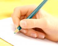 Child writing Child writing