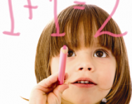 Little girl doing sums Little girl doing sums